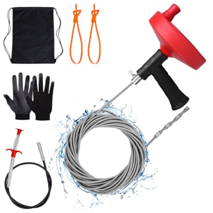【Spot goods】Drain Auger 33 ft  - Drain Snake Flexible review and price
